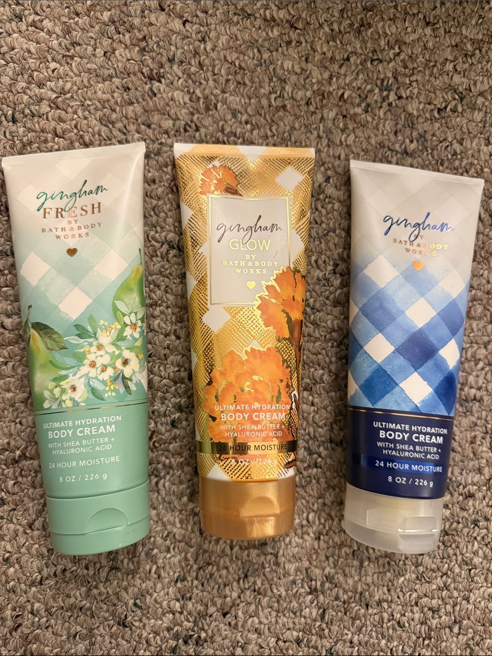 Bath & Body Works Gingham Body Cream collection set of 3